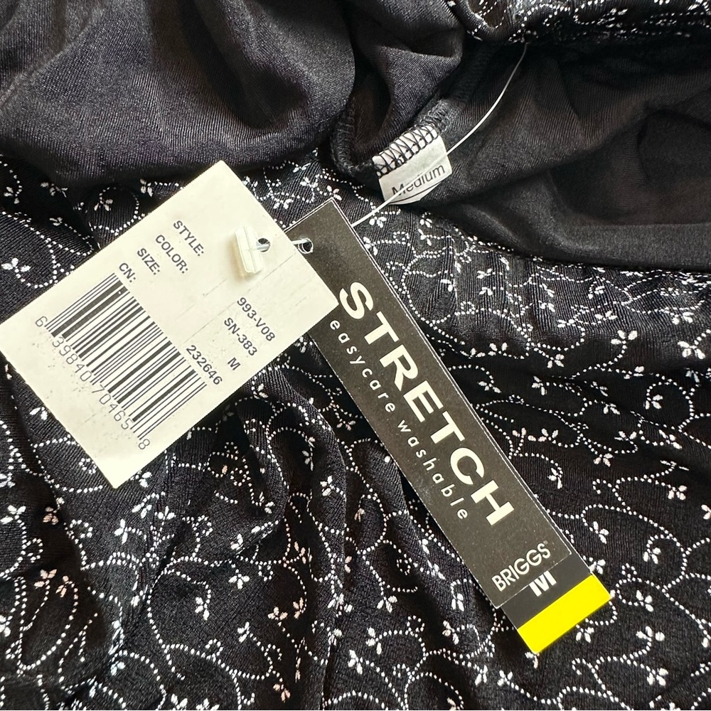 Vintage Briggs New York Black And White Floral Women's Maxi Skirt Sz M - Picture 7 of 8